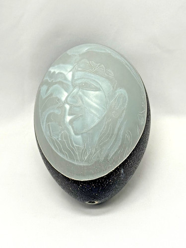 Australian carved emu egg with - australian,