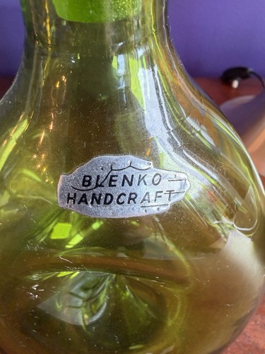 Vintage blenko olive green - vintage,