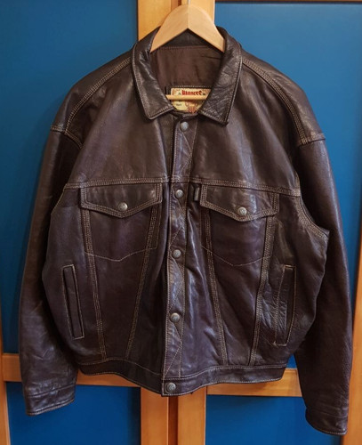 Vintage leather bomber jacket - bomber,
