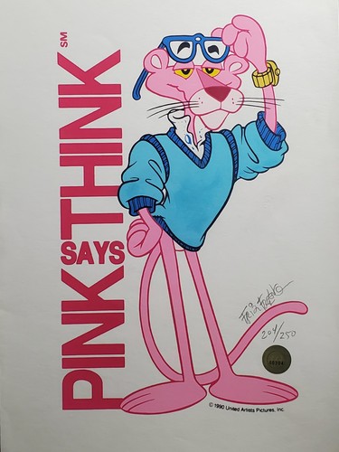 Pink panther says - pink, "says