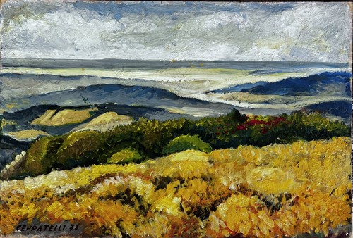 Tuscan landscape oil - landscape, on