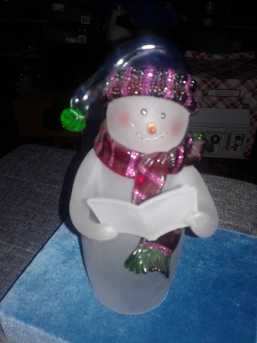 New frosted acrylic snowman - frosted,