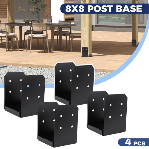 Black powder coated 8x8 post - powder,