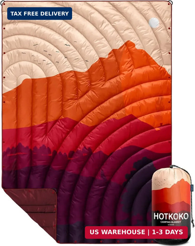 Puffy camping blanket large - camping, blanket,large