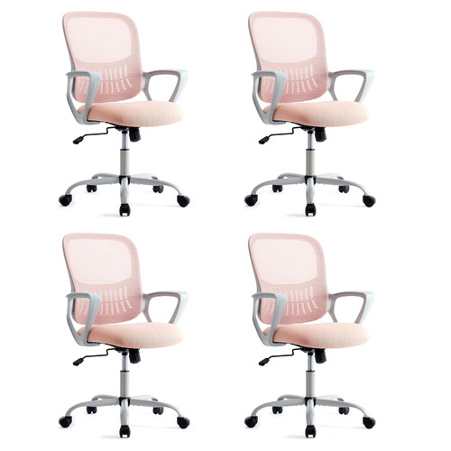 4pcs home chair mid back - home, mesh