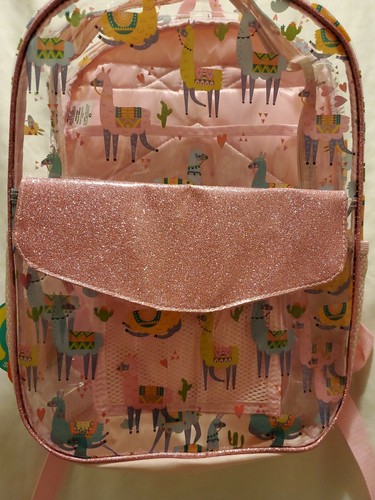 Pink llama backpack - one, size