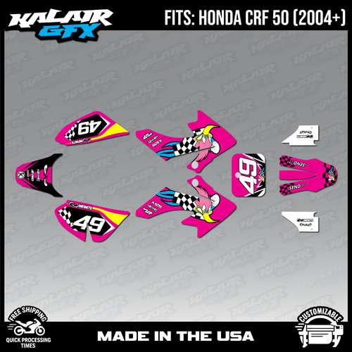 Graphics kit for honda crf50 - graphics,