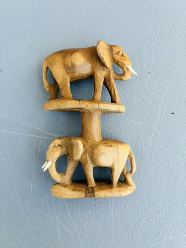 Hand carved wood - wood, double