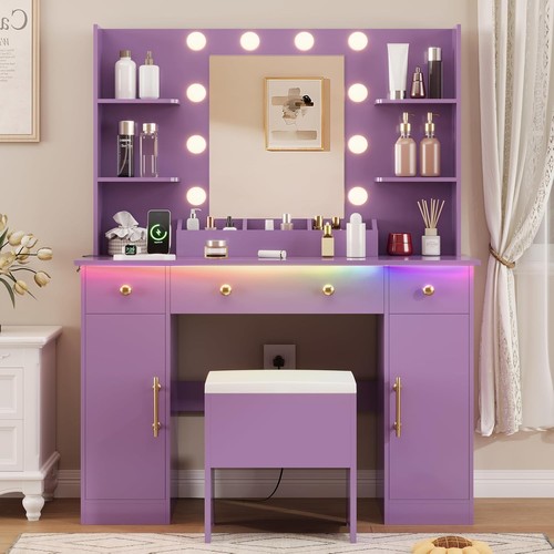 Vanity desk with mirror and - desk,