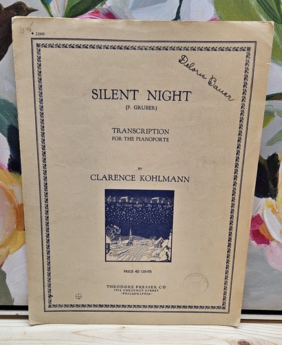 Vtg 1927 silent night piano - silent,