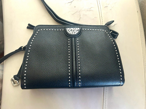 Brighton black pebbled studded - black,