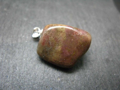 Bustamite silver pendant - pendant, from
