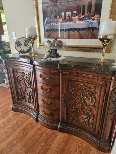 Beautifully carved brown - carved, wood