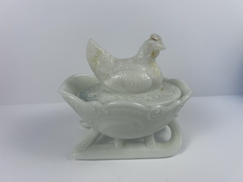 Antique rare westmoreland hen - antique,