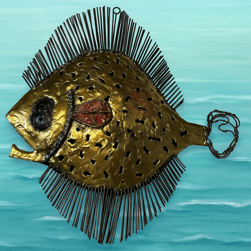 Emaus brutalist brass fish - emaus,