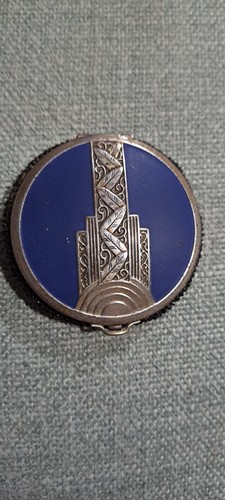Vtg silver tone art deco - silver,