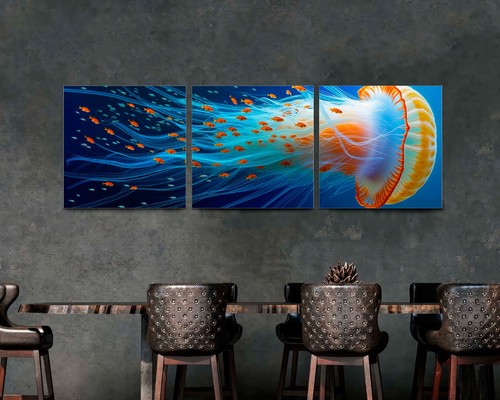 Jellyfish canvas wall art - wall, art,