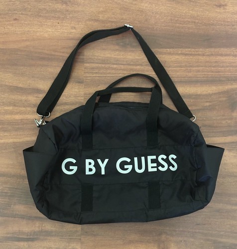 Guess black nylon duffle - black,