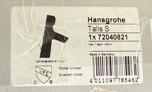 Hansgrohe 72040821 talis - hansgrohe,