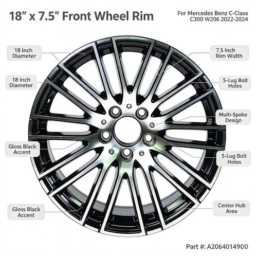 Front wheel rim for - 18"x7.5",