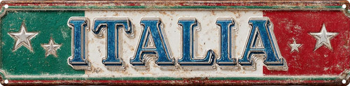 Vintage tin sign - tin, metal