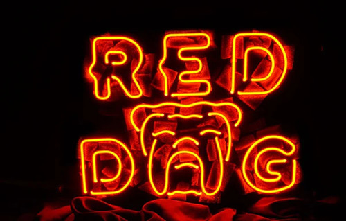 New red dog bulldog x20 - red, 24"x20"