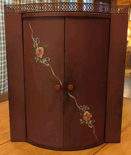 Vintage red maroon toleware - vintage,