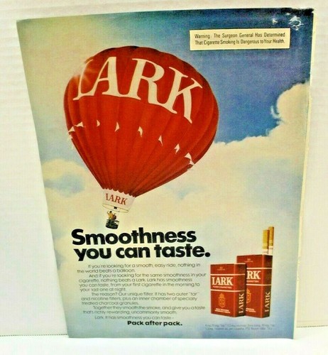Vintage 1975 lark cigarette - lark,