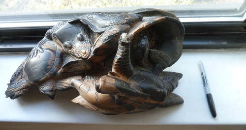Detailed folk art - carved, wood