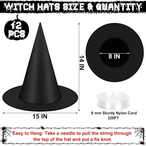 Pcs halloween witch - witch, hats