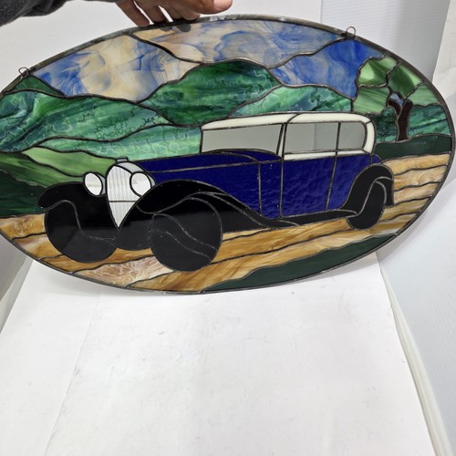 Large vintage stained - vintage, glass