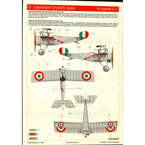 Eduard 7071 nieuport 17 - eduard,