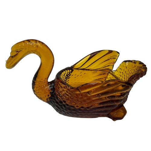 Mosser amber swan salt cellar - mosser,