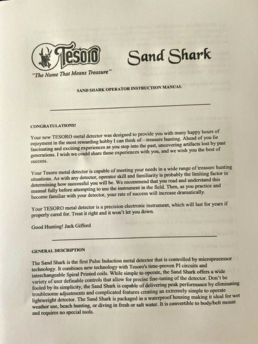Tesoro sand shark - sand, metal