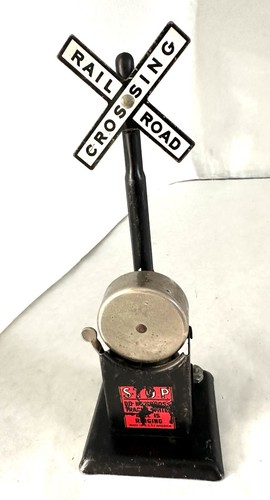 Marx 418 railroad crossing - railroad,