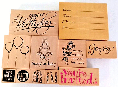 Rubber stamps birthday - 11,