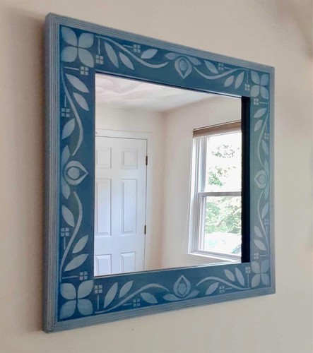 Original hand painted mirror - painted,