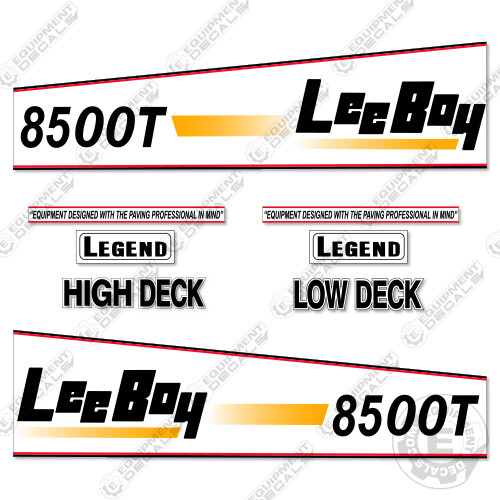 Fits leeboy 8500t decal - leeboy, kit