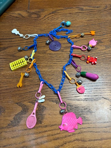 Vtg 80s plastic chain - vtg,