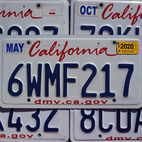 California license plates - license,