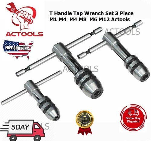 Adjustable handle tap wrench - t-handle,