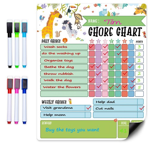 Animal chore chart - chore, for