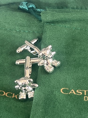 Silver bear cufflinks animal - bear,