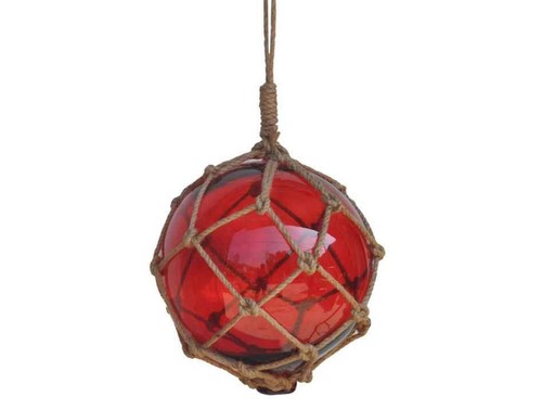 Red japanese glass ball - japanese,