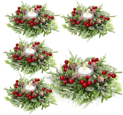 Pcs christmas candle rings - pcs,