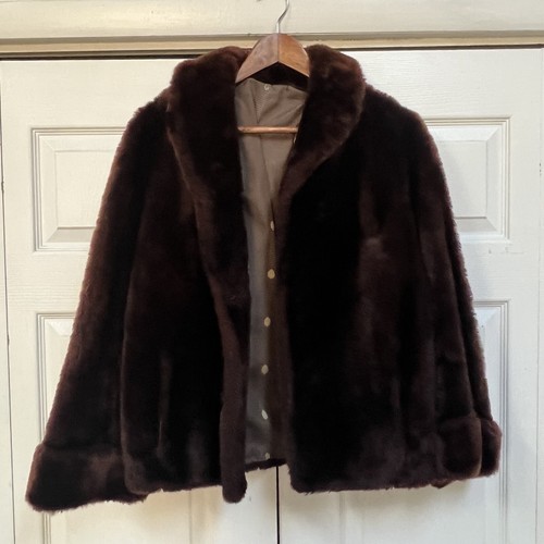 Sheep fur coat brown - fur,
