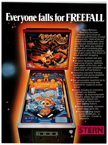 1981 stern freefall - 1981, pinball