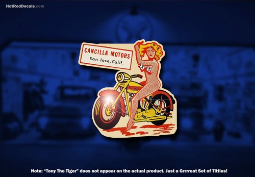 40s motorcycle dealer pin - dealer, pin-up