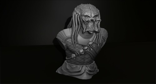 Predator bust diorama figurine - bust,
