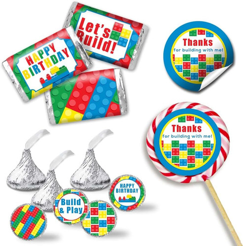 Building blocks birthday party - building,